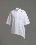 Offset tab cotton shirt